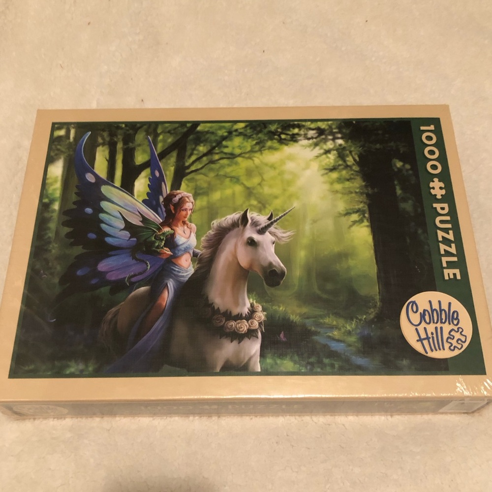NWT- Cobble Hill 1000 Piece Puzzle with Fairy and Unicorn